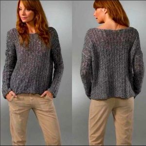 James Perse Grey Knit Pullover Sweater
